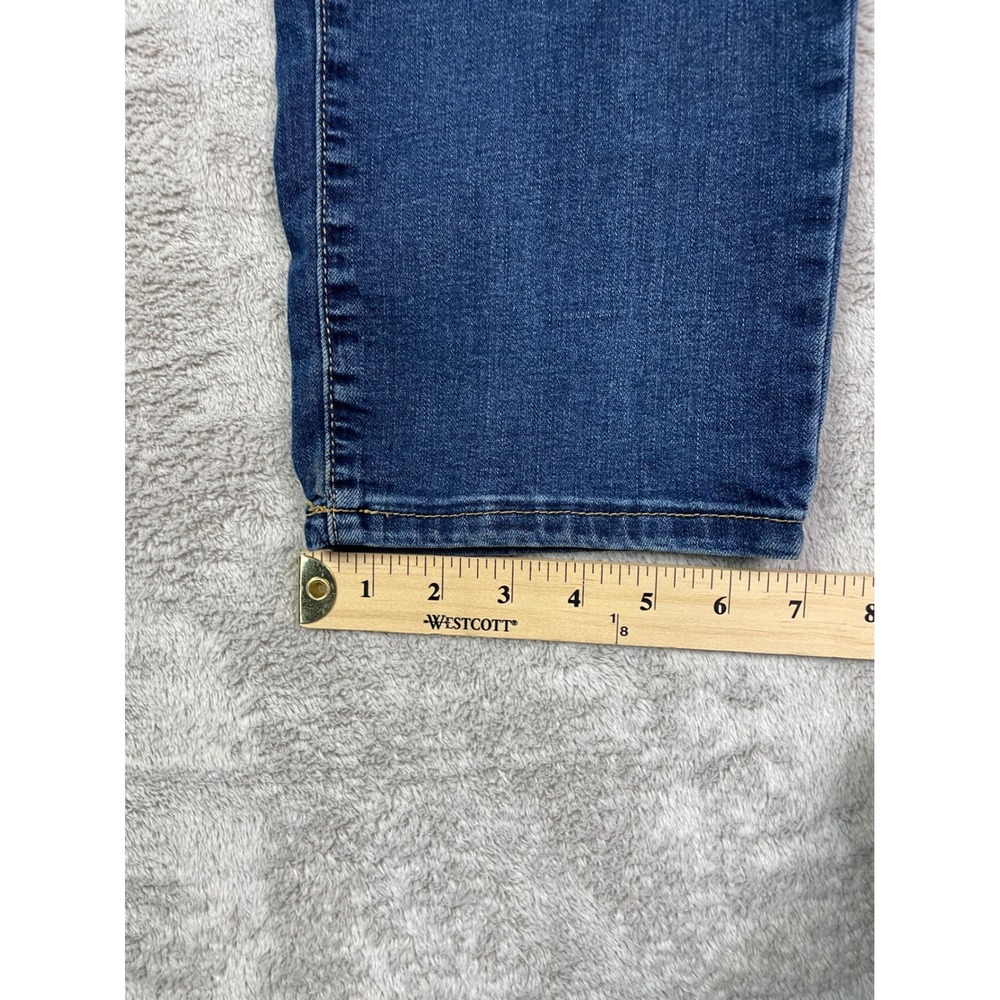 Talbots Jeans Womens 12 High Waist Straight Blue Denim Simply Flattering Stretch - Picture 12 of 14